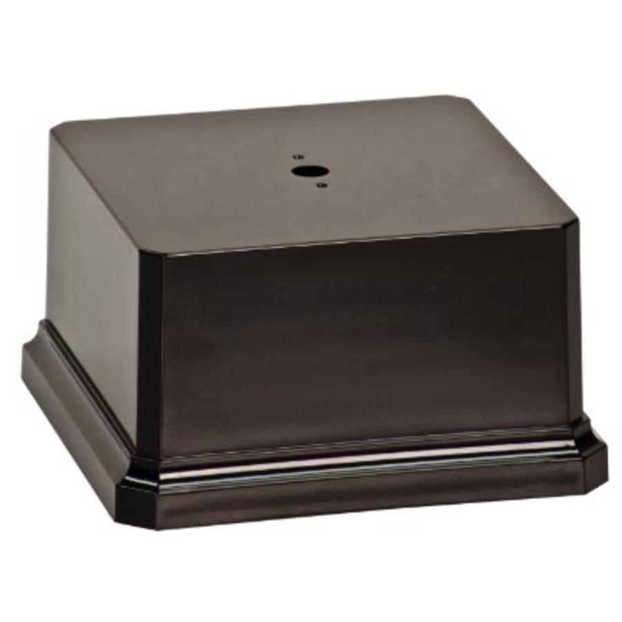 7" x 3" Gloss Black Square Plastic Weighted Base