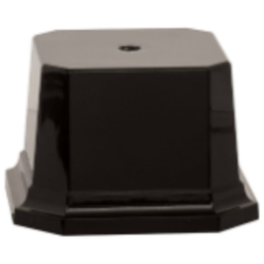5 1/8" x 5 1/8" Gloss Black Weighted Plastic Base with Clipped Corners
