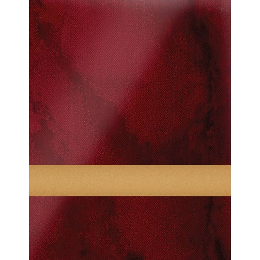 11 1/2" x 24" x 1/16" Roman Red Marble/Gold Duets Laser Indoor Plastic