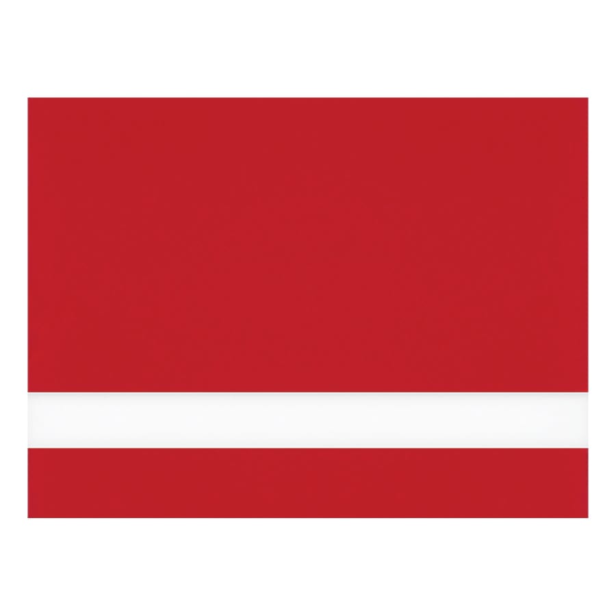 24" x 49" x 1/16" Red/White Matte Duets Laser XT Plastic