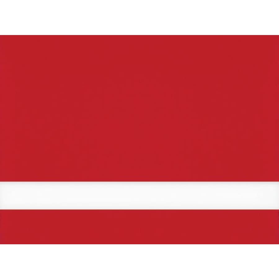 24" x 24" x 1/16" Red/White Matte Duets Laser XT Plastic with Orafol Adhesive