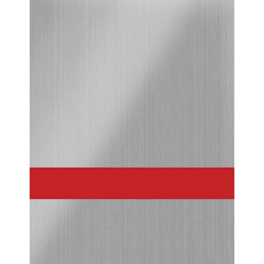 24" x 24" x 1/16" Brushed Stainless/Red Gemini Duets Laser XT Plastic