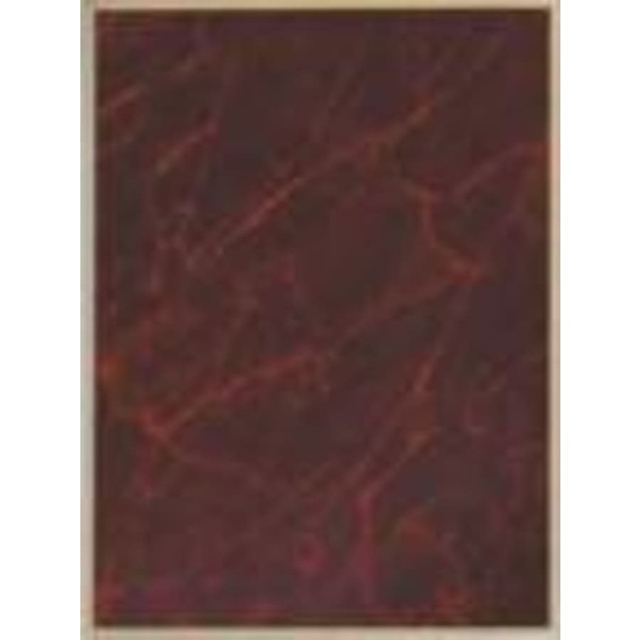 7" x 10" Red Marble/Gold Brass Plated Steel Plaque Plate