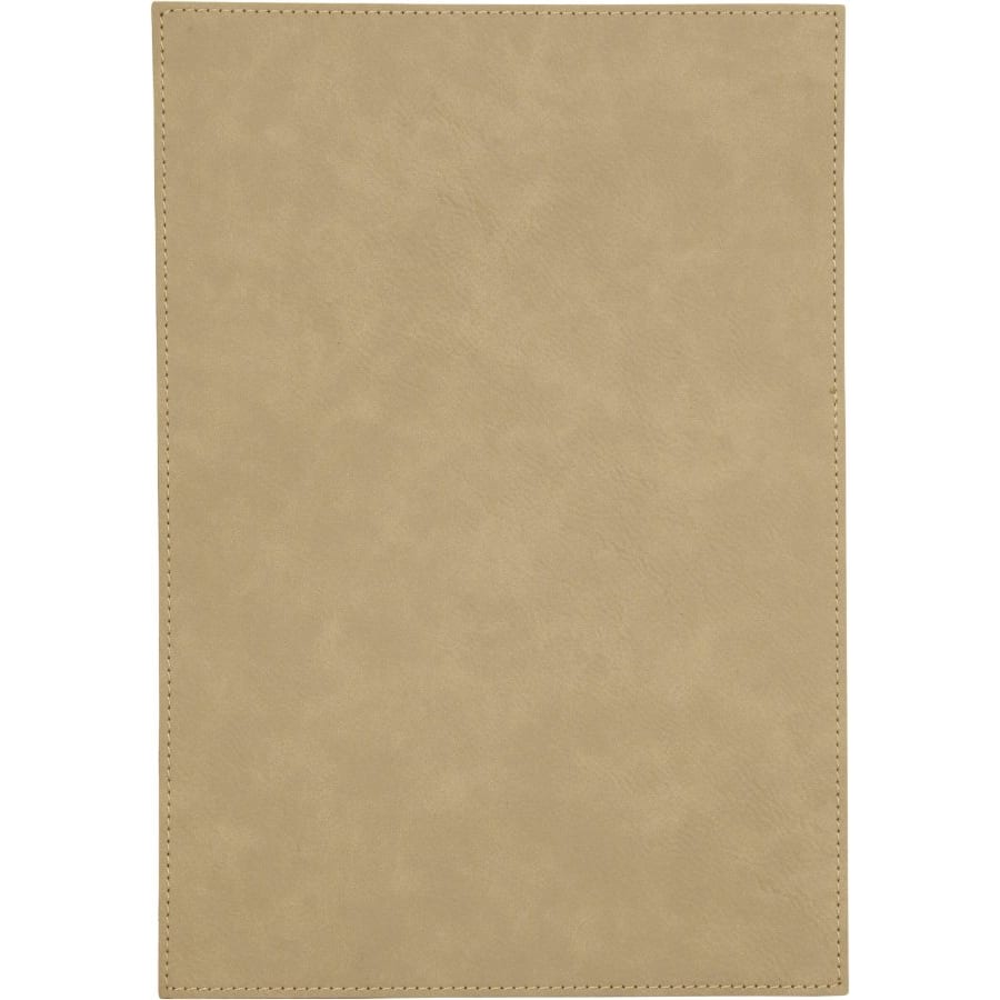 7" x 10" Light Brown Leatherette Plaque Plate
