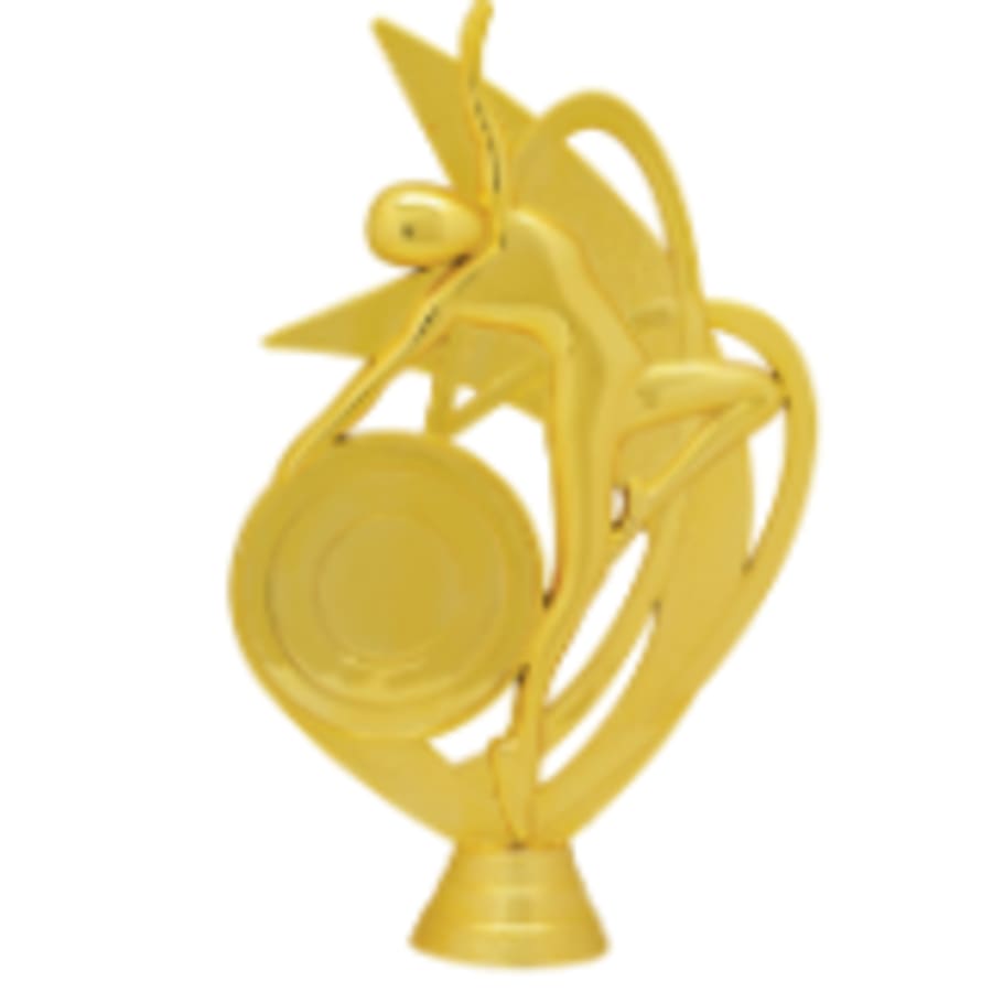 6 1/2" Gold Dance 2" Insert Holder Figure