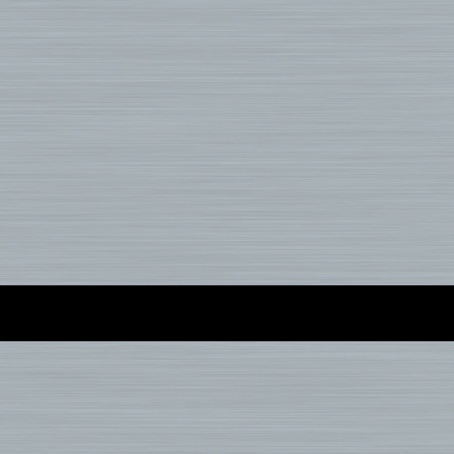 24 1/8" x 48 1/2" x 1/16" Brushed Aluminum/Black Print Receptive Plastic