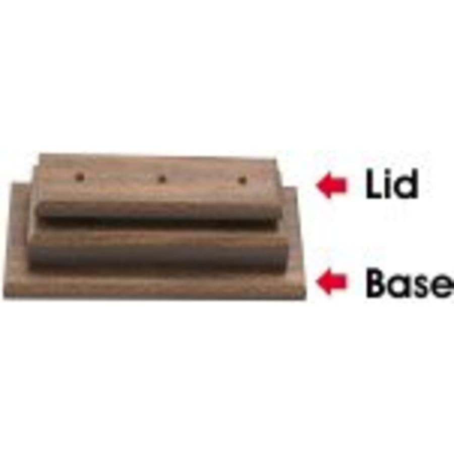 5" x 9 1/2" x 2 1/8" Walnut Finish 2-Post Set