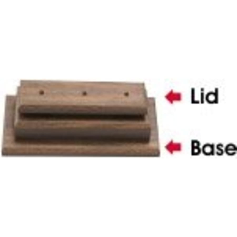 2 3/4" x 9" x 5/8" Walnut Finish 2 Post-Lid