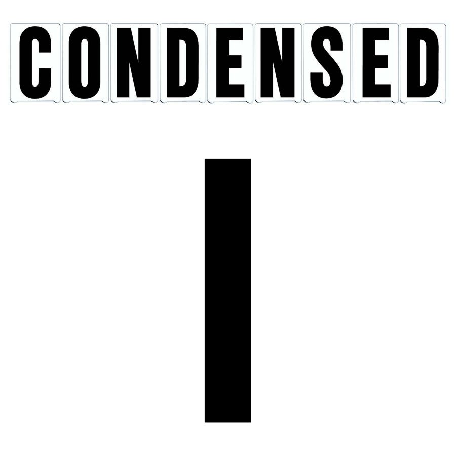 4"(H) Black Condensed Font Letter I Gemini Pronto Changeable Copy