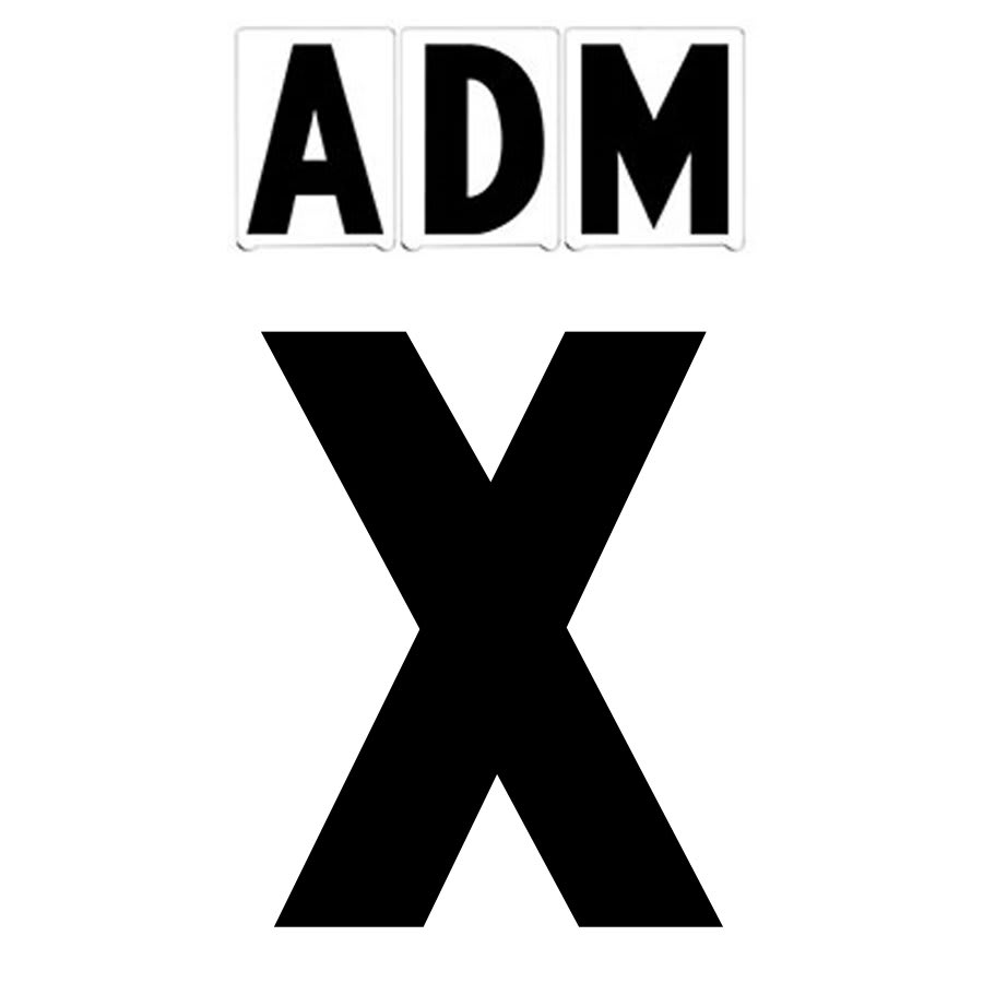 6"(H) Black ADM Font Letter X Gemini Pronto Changeable Copy