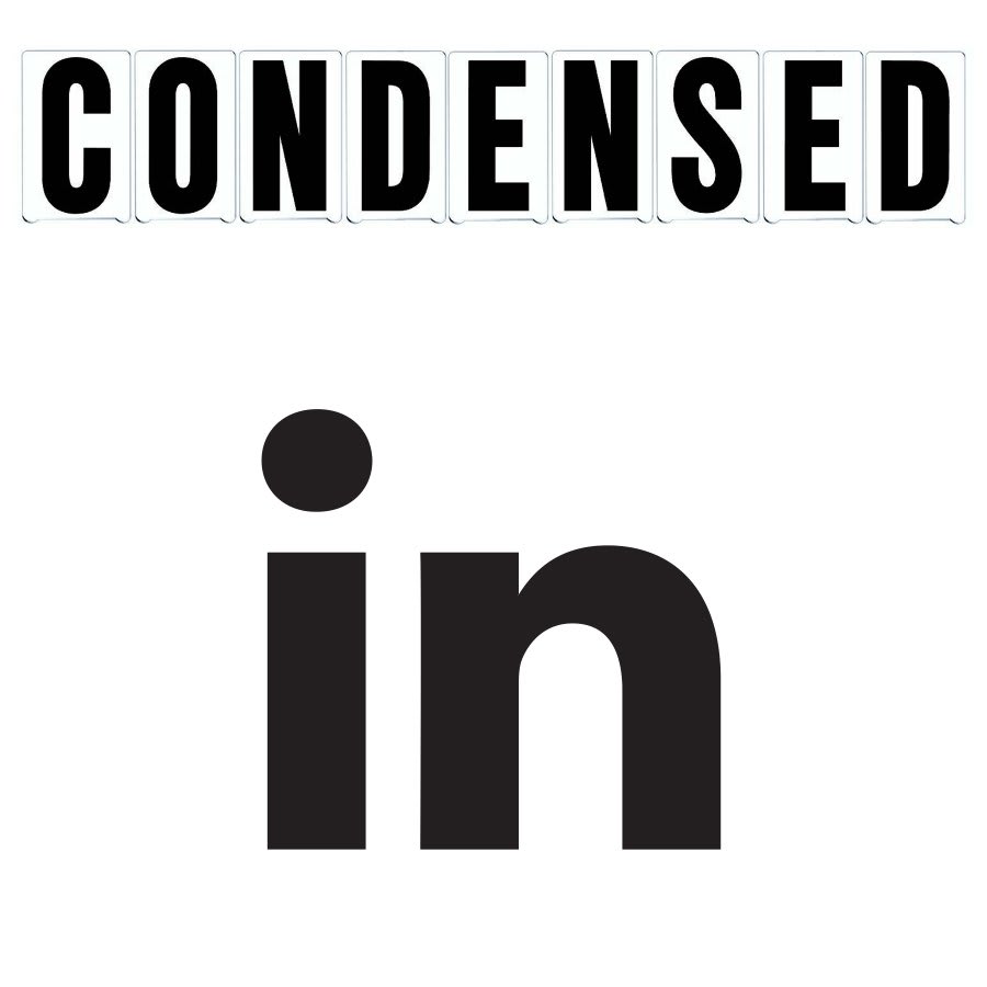 6"(H) Black Condensed Font LinkedIn Symbol Gemini Pronto Changeable Copy