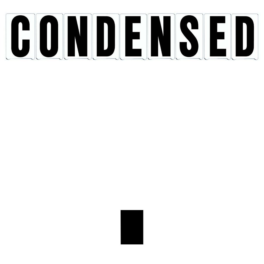 8"(H) Black Condensed Font Period Gemini Pronto Changeable Copy