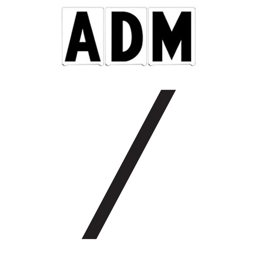 10"(H) Black ADM Font Slash Mark Gemini Pronto Changeable Copy