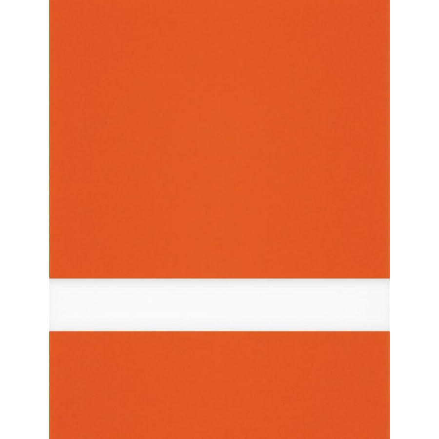 12" x 24" x 1/16" Orange/White Matte Duets Rotary Indoor Plastic