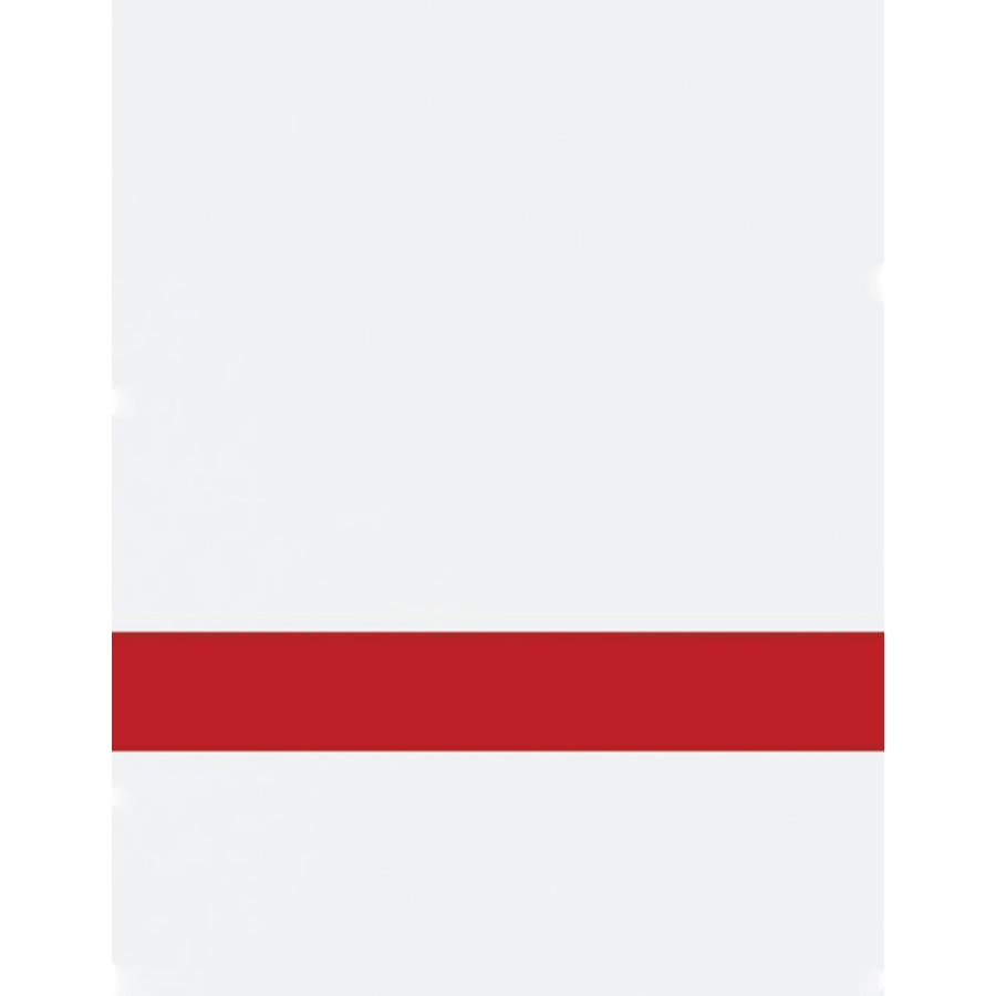 24" x 24" x 1/16" White/Red Matte Duets Rotary Indoor Plastic