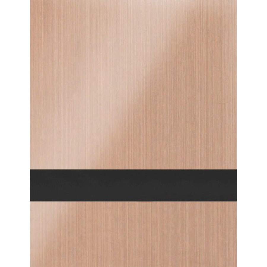 24" x 49" x 1/16" Brushed Bright Copper/Black Duets Rotary Indoor Metal Plastic