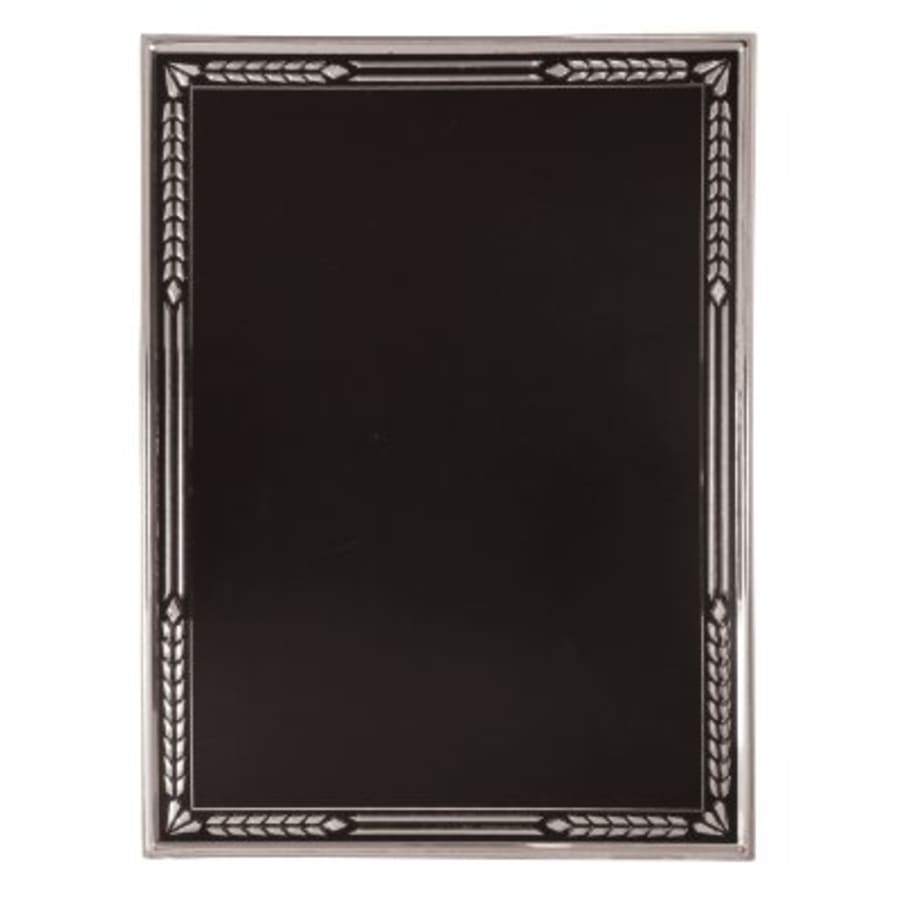5" x 7" Black/Silver Aluminum Hi-Relief Plaque Plate