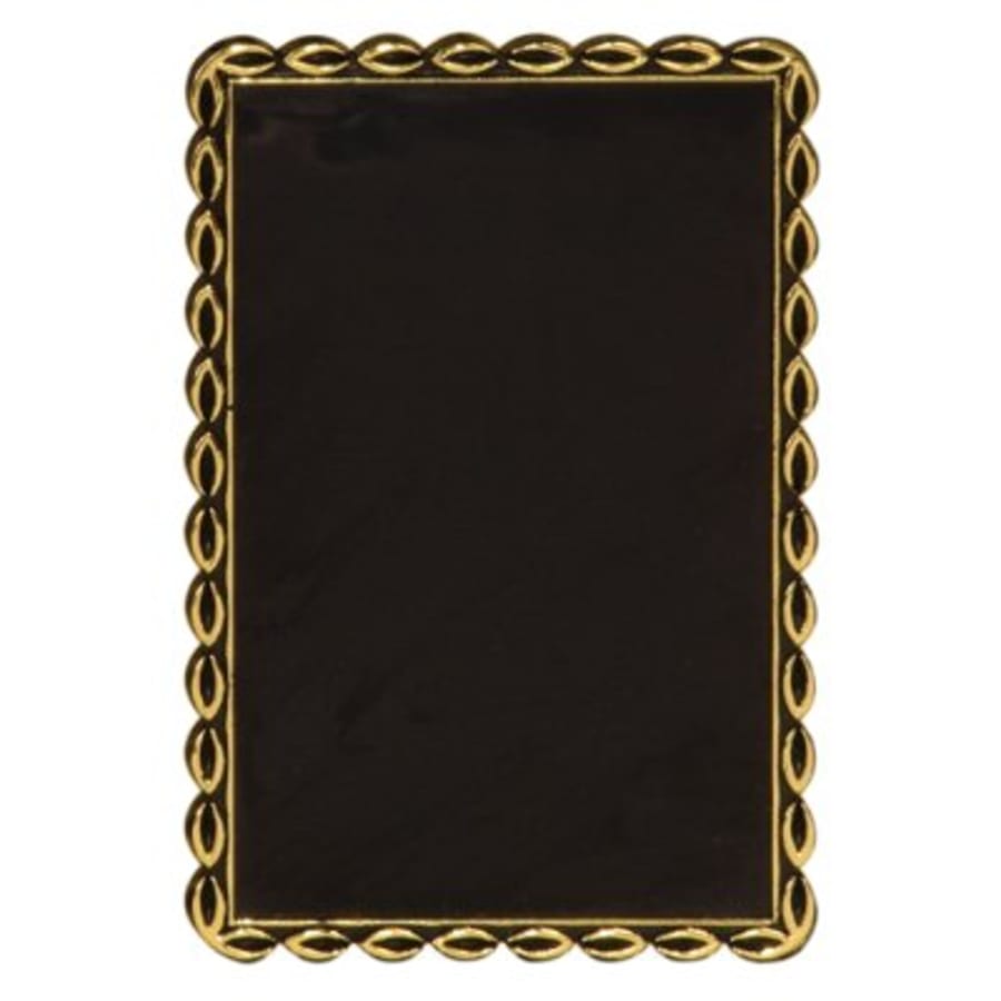 2 5/8" x 4" Rectangular Black/Gold Plaque Mount Insert Holder