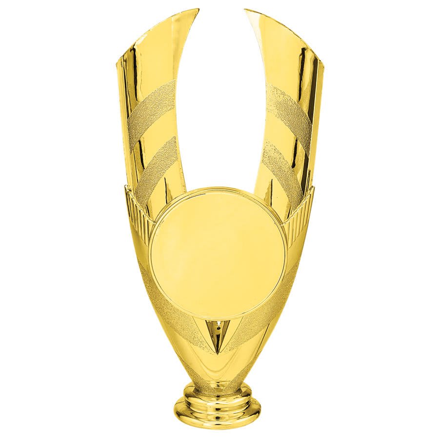 6 1/2" Gold Double Wing 2" Insert Holder Figure