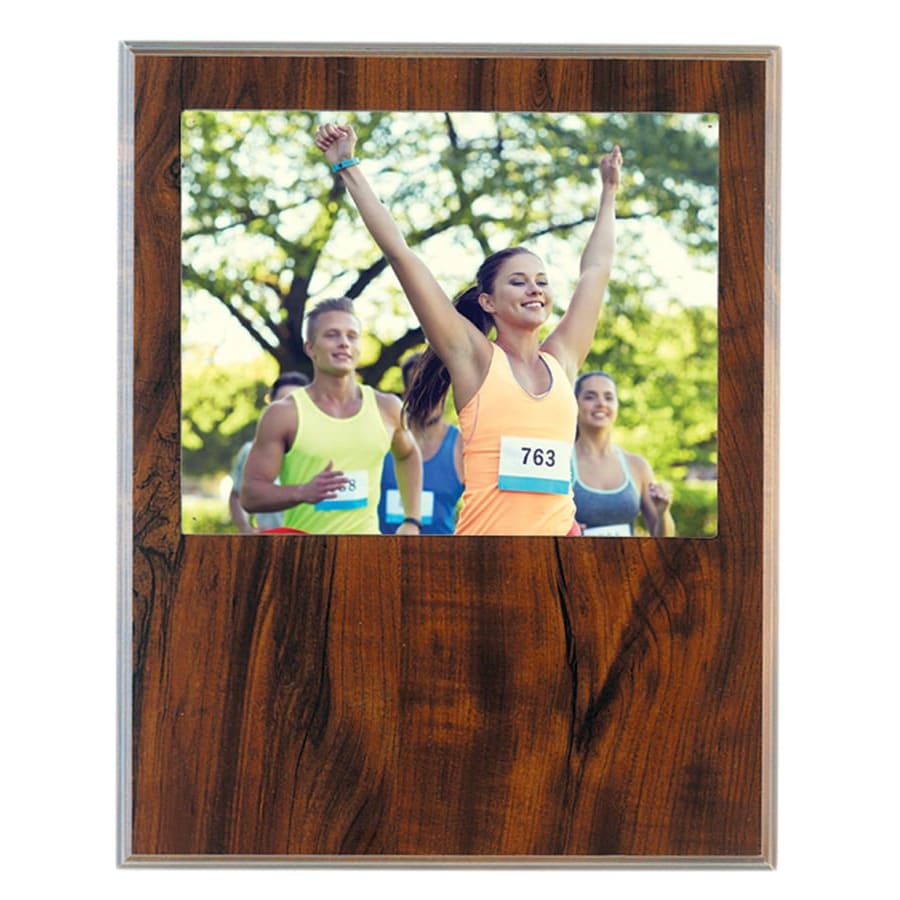 12" x 15" Cherry Finish Routed Plaque with 10" x 8" Plexiglass Window