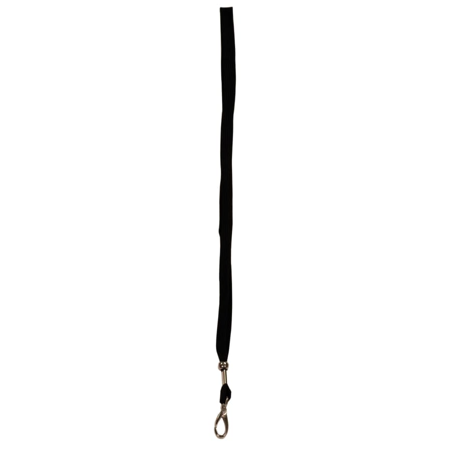 3/8" x 36" Black Lanyard with Hook and Adjustable Ball