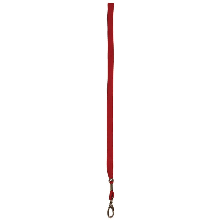 3/8" x 36" Red Lanyard with Hook and Adjustable Ball