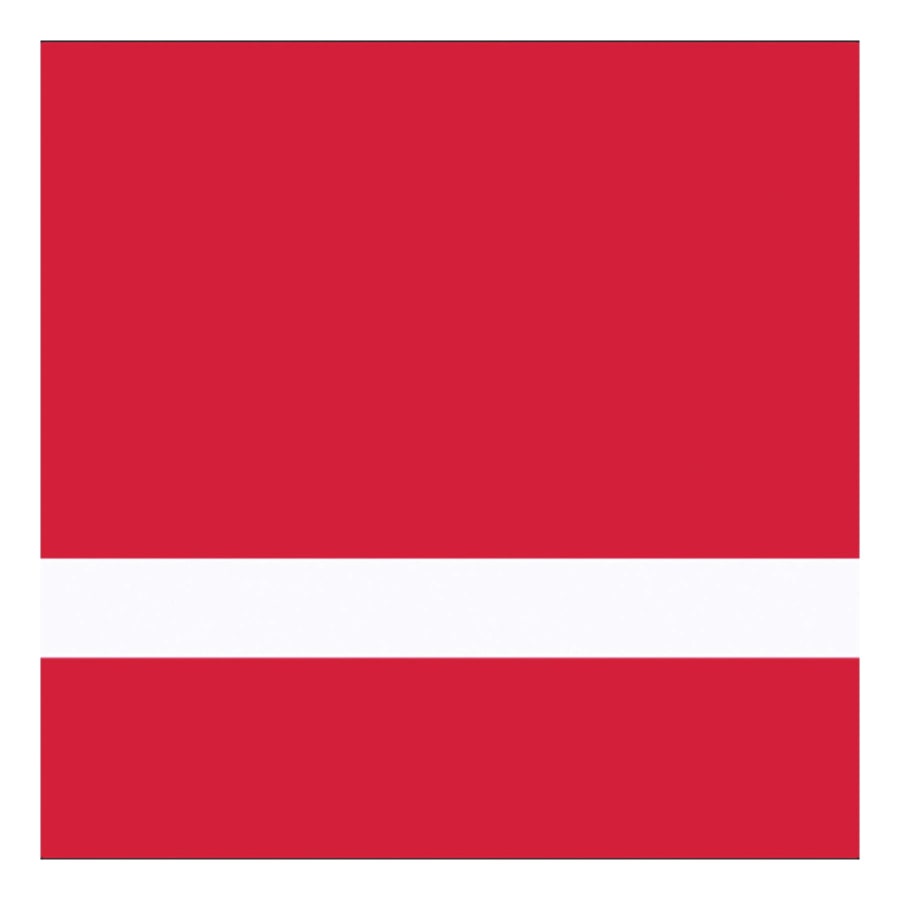 12" x 24" x 1/16" Matte Red/White Gemini Duets Selects