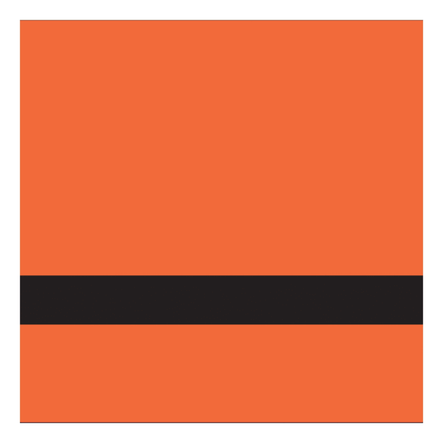 12" x 24" x 1/16" Matte Orange/Black Gemini Duets Selects