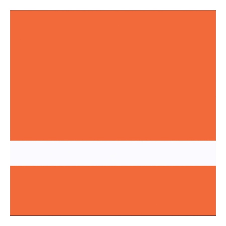 12" x 24" x 1/16" Matte Orange/White Gemini Duets Selects