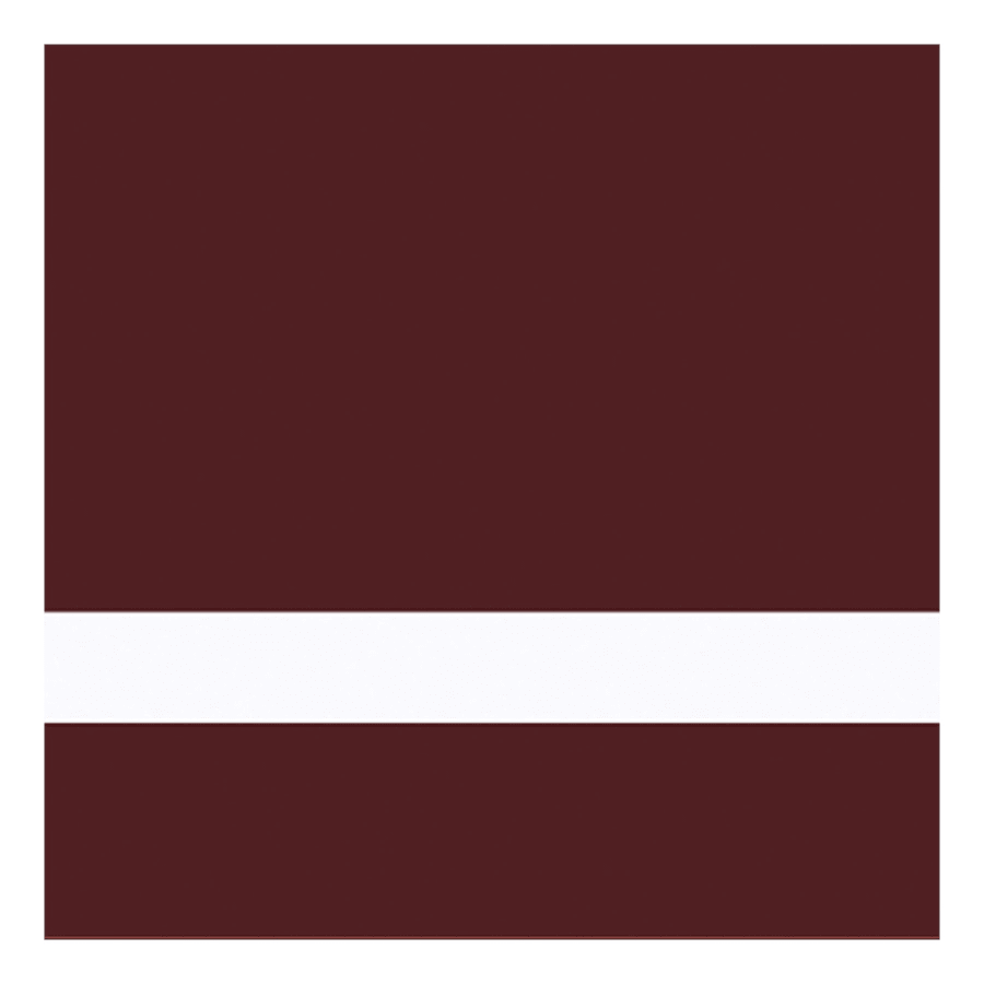 24" x 49" x 1/16" Matte Chocolate Brown/White Gemini Duets Selects