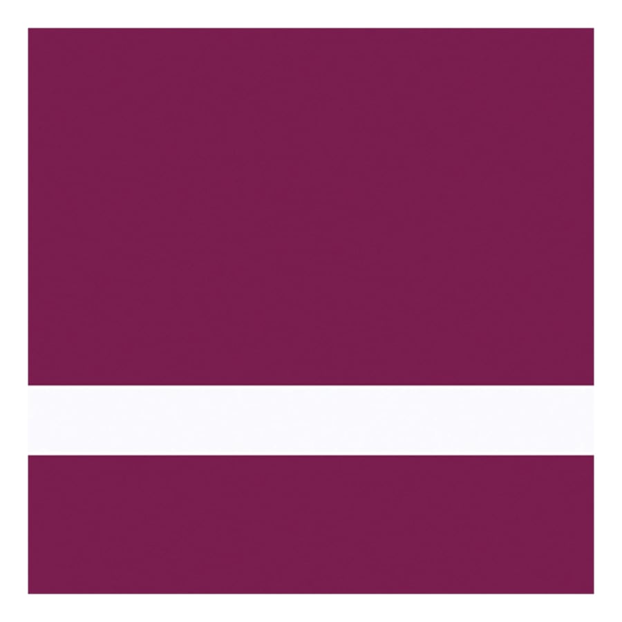 24" x 49" x 1/16" Brushed Satin Burgundy/White Gemini Duets Select