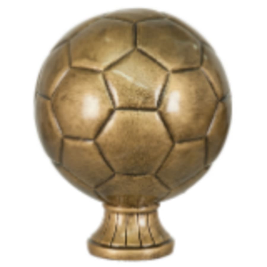 5 1/2" Antique Gold Soccer Ball Resin