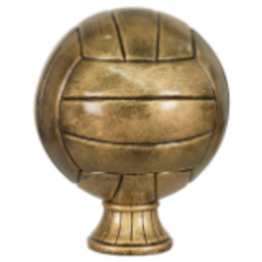 5 1/2" Antique Gold Volleyball Resin