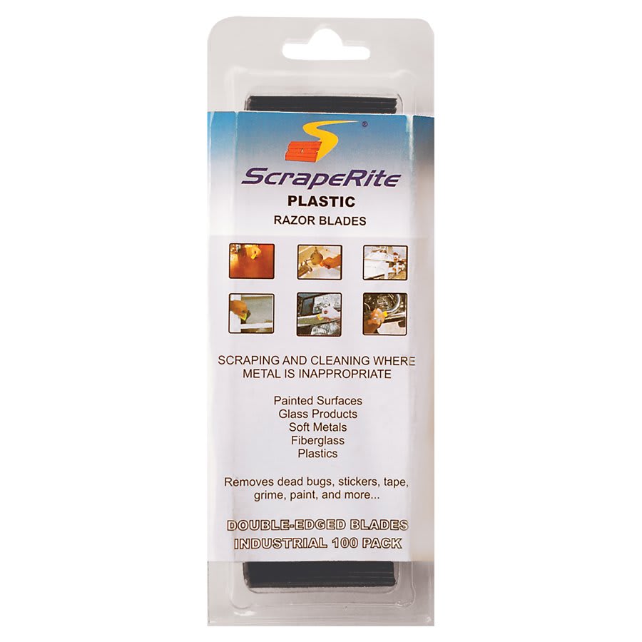 ScrapeRite Black Industrial Razor Blades, 100 Pack