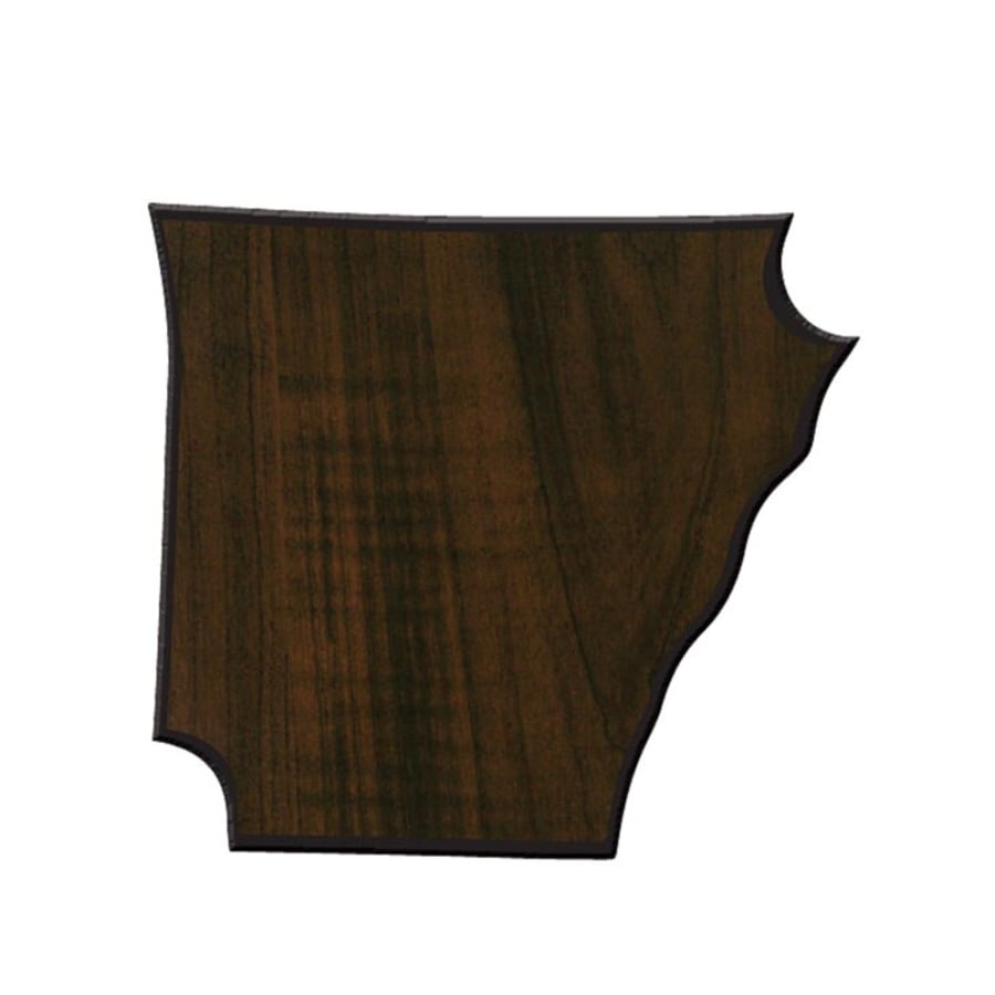 7 1/8" x 8 3/8" Walnut Finish Black Edge Arkansas State Plaque