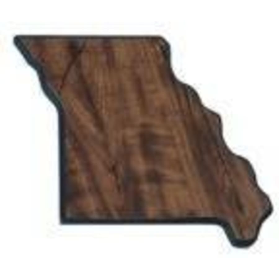 9 1/2" x 10 1/2" Walnut Finish Black Edge Missouri State Plaque