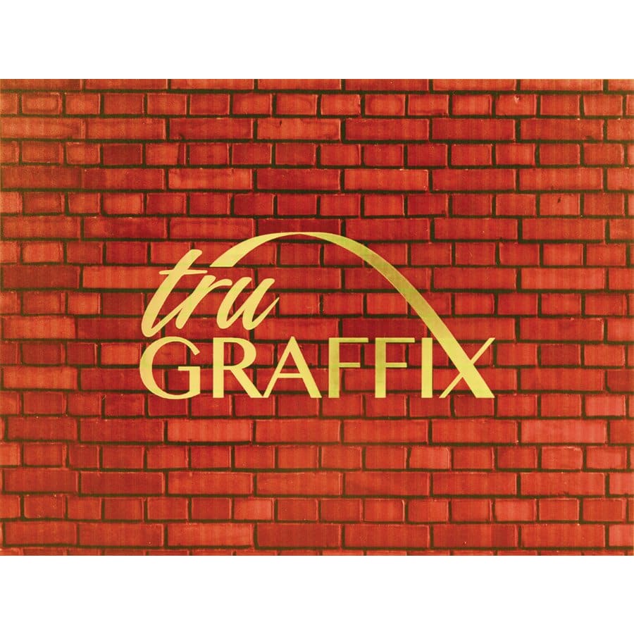 12" x 24" x .018" Red Brick Tru Graffix Brass Plated Steel