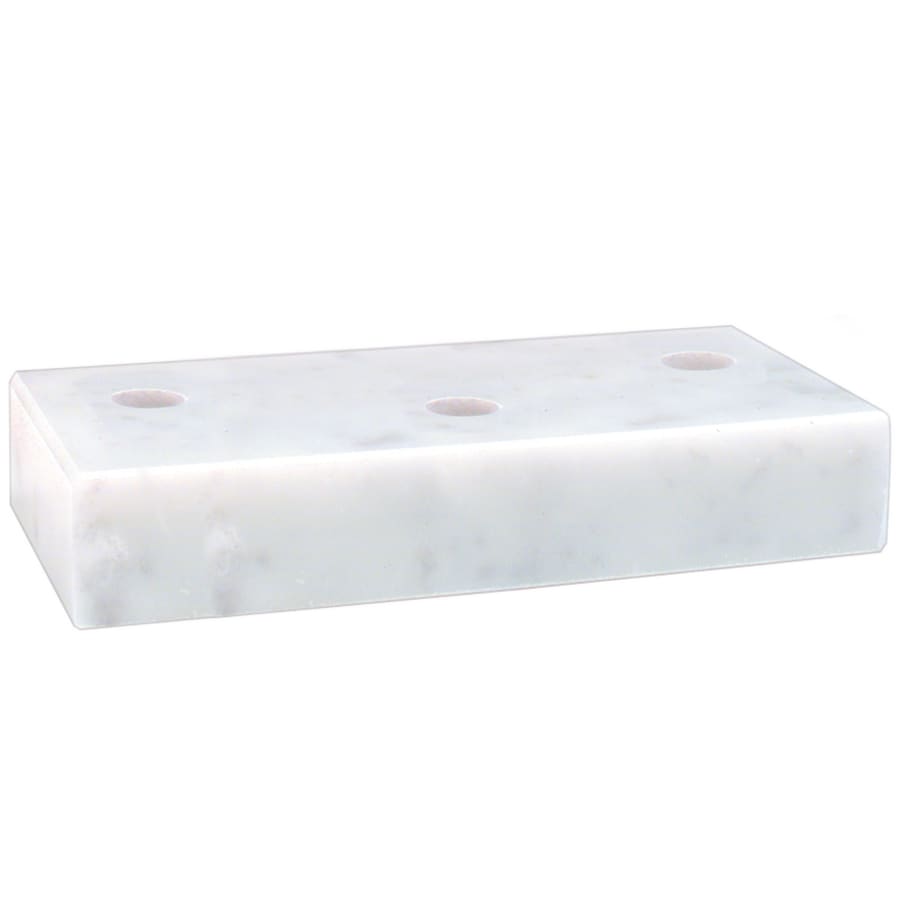 3" x 7 1/2" White 3 Hole Countersunk Trophy Marble