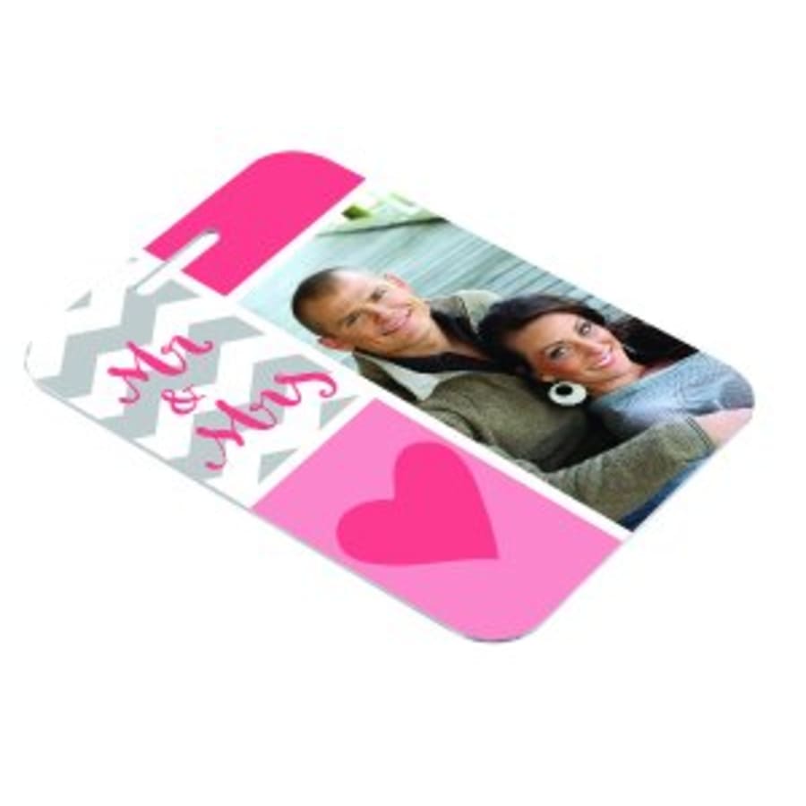2.75" x 4" Semi-Gloss White Unisub Aluminum Rectangle 2-Sided Bag Tag
