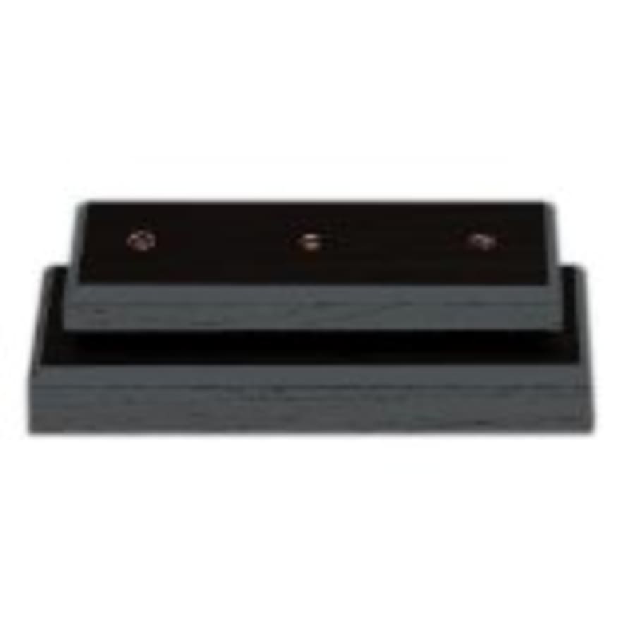 3" x 8" x 1" Value Matte Black Finish Economy 2-Post Set