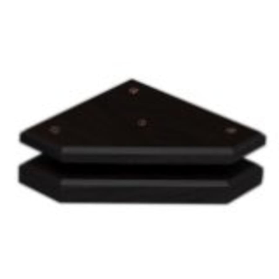 7 1/4" x 7 1/4" x 1" Value Matte Black Finish Economy 3-Post Set