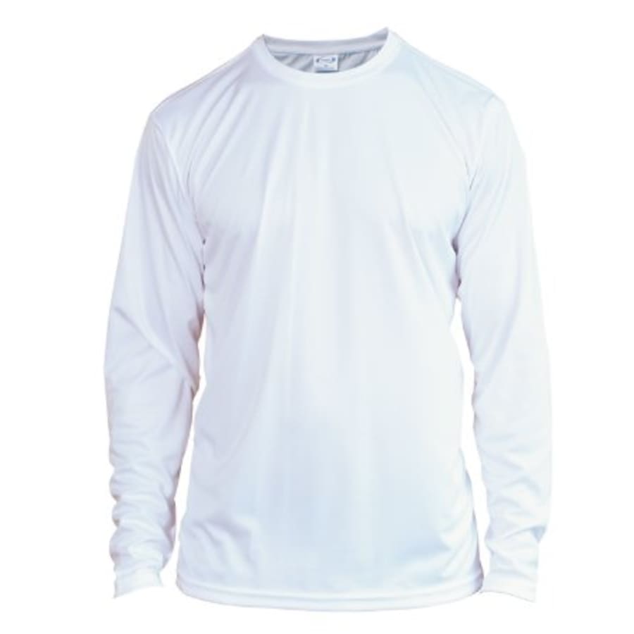 3XL White Solar Performance Long Sleeve Shirt