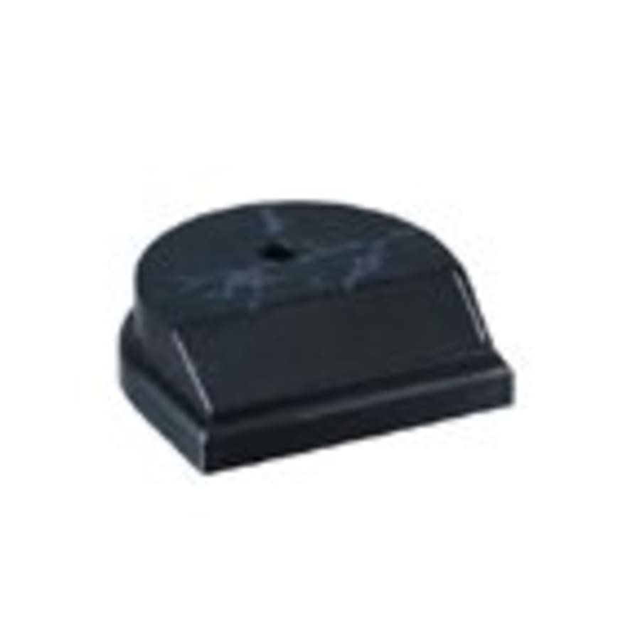 3 3/8" x 3 5/8" Black Marble Centerhole Countersunk Weighted Plastic Base