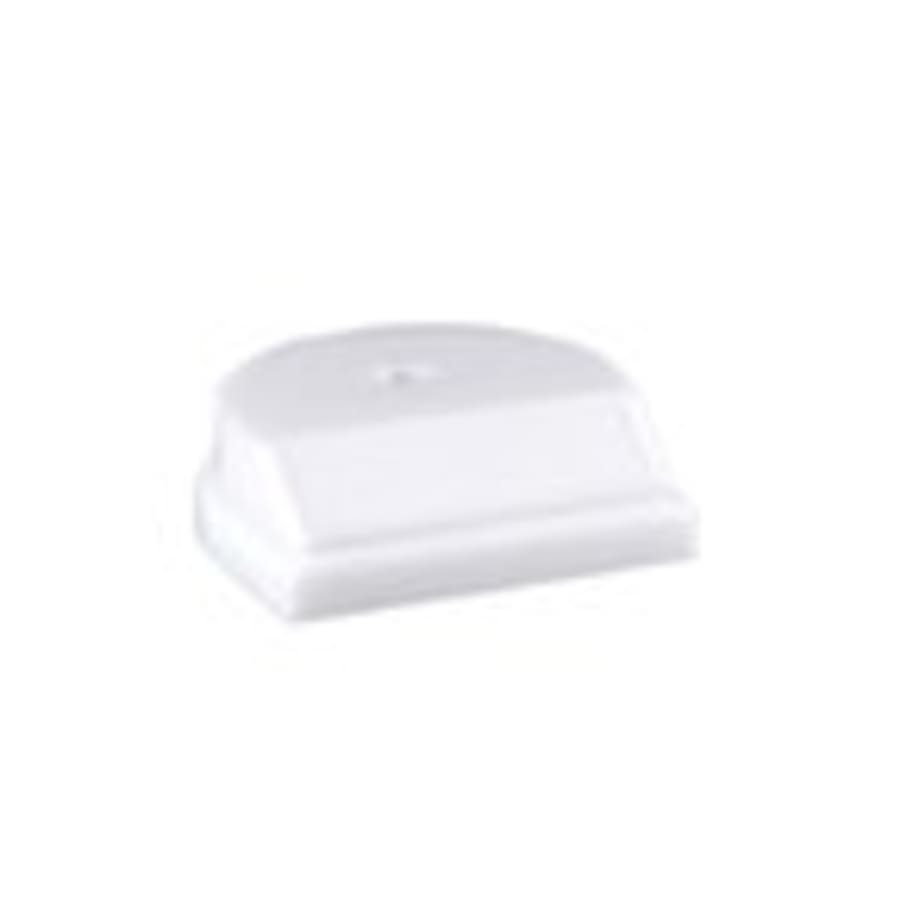 3 3/8" x 3 5/8" White Centerhole Countersunk Weighted Plastic Base