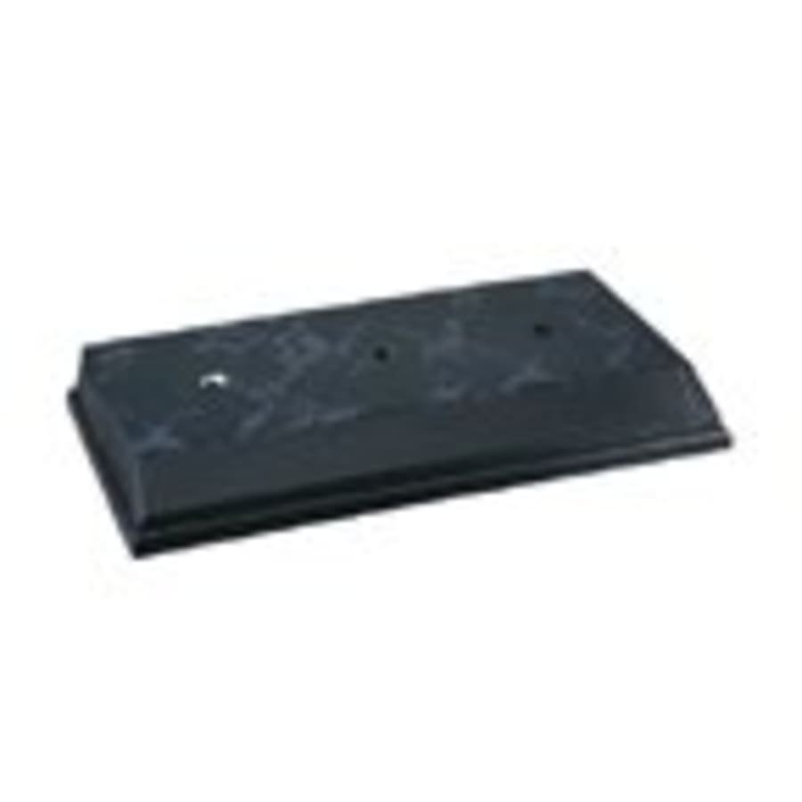 4 3/4" x 9 1/4" Black Marble 3-Hole Countersunk Weighted Plastic Base