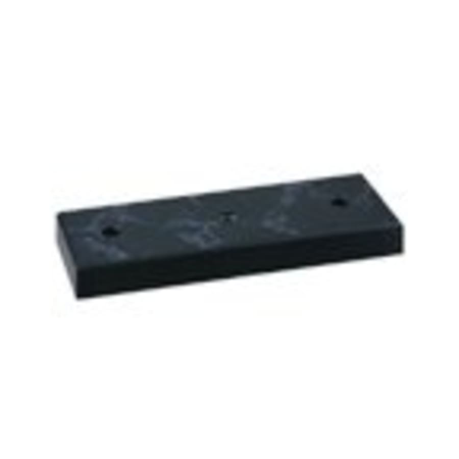2 1/2" x 7" Black Marble 3-Hole 1-Countersunk Weighted Plastic Lid