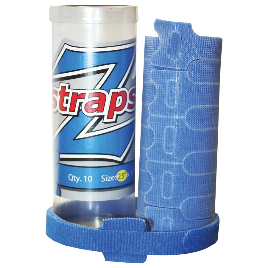 Image One Blue Die Cut Hook & Loop Z-Straps, 10 Pack