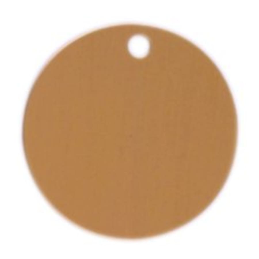 1 1/2" x .040" Solid Brass Round Key Tag