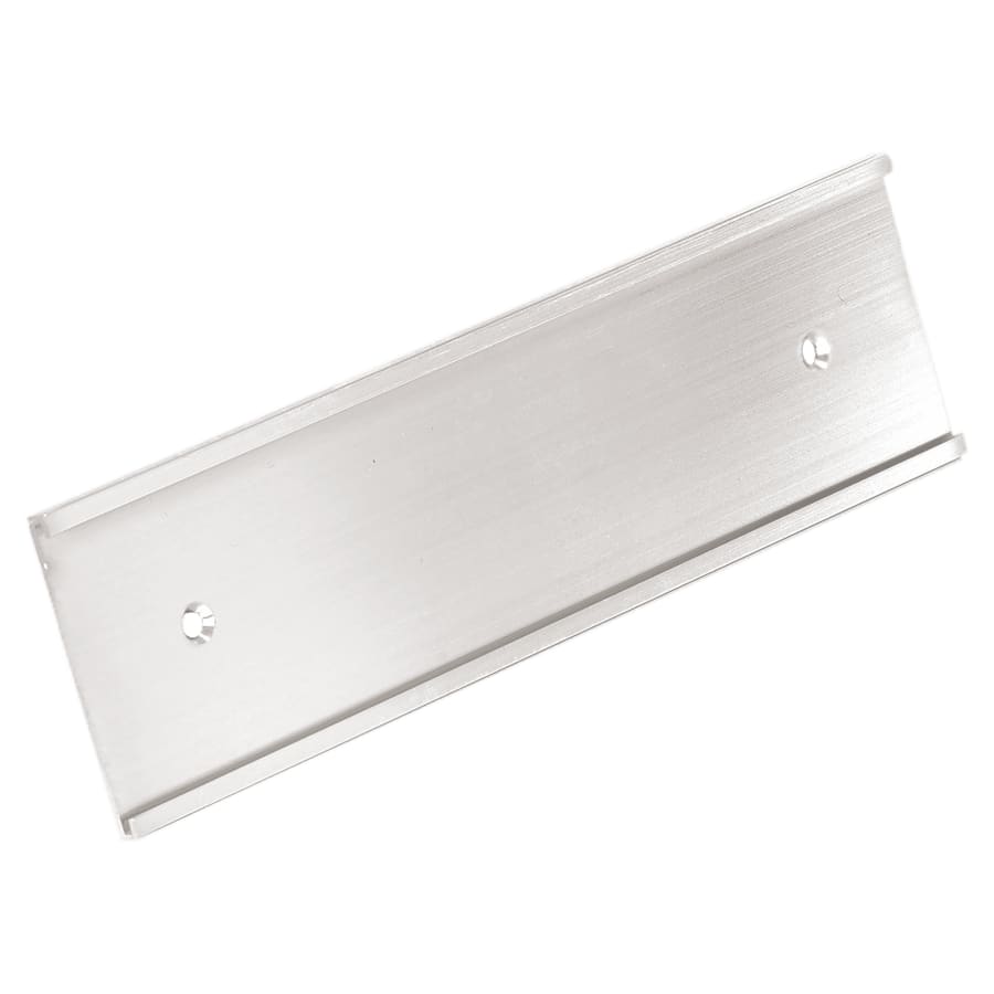 2" x 4", Shiny Silver, Kota Pro Aluminum Wall Bracket with Mounting Holes, Fits 1/16" Thick Plastic Insert