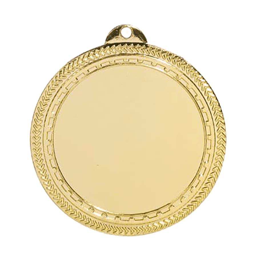 2" Bright Gold 1 1/2" Insert Holder Laserable BriteLazer Medal
